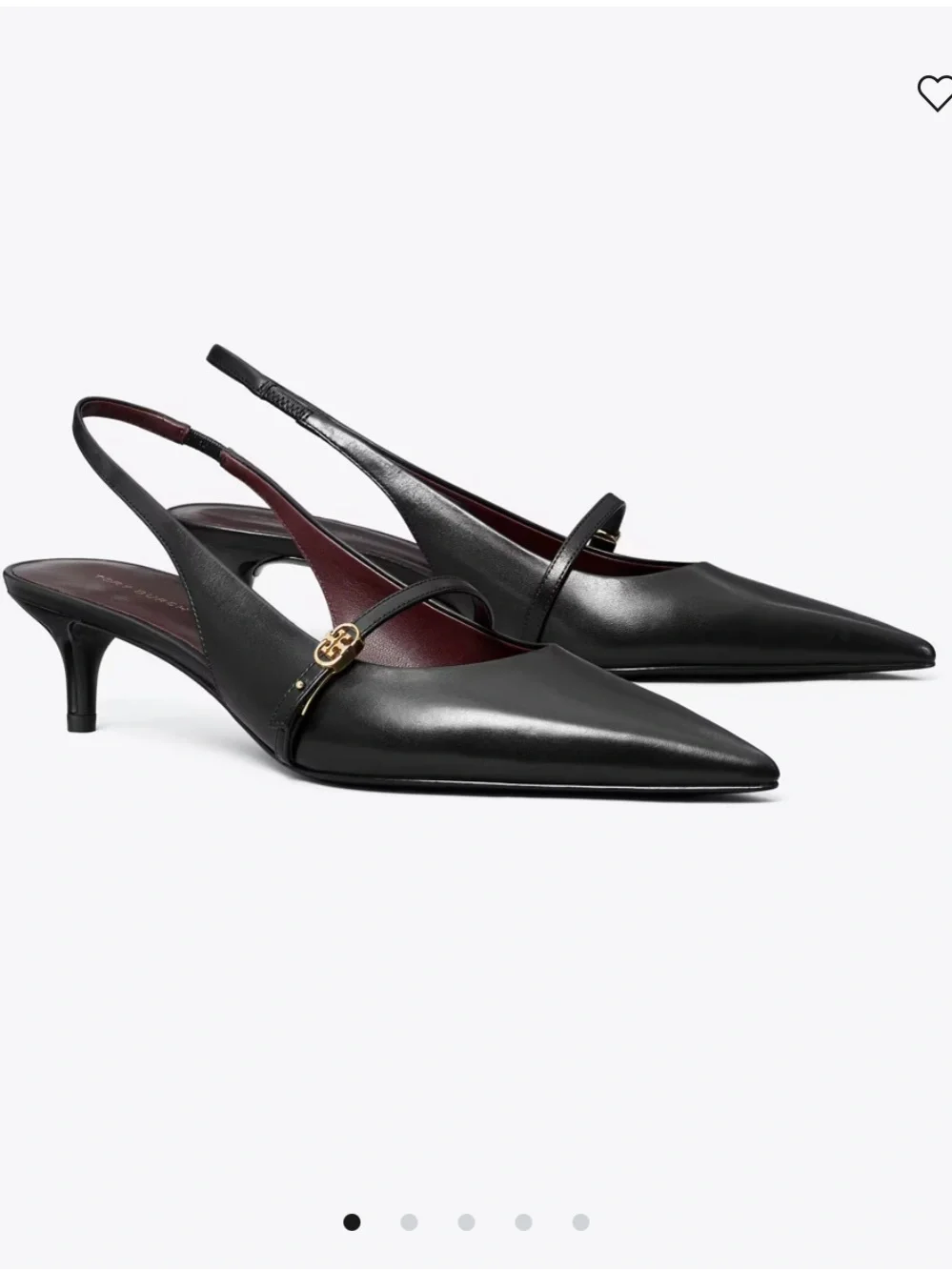 TORY BURCH DOUBLE T BUCKLE MARY JANE SLINGBACK $325 size 10 Perfect Black